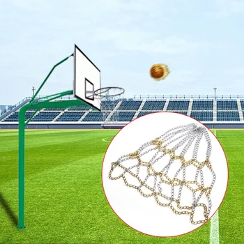 

Heavy Duty Sports Standard Outdoor Indoor Galvanized Steel Training Hoop Chain Games Universal Goal Durable Basketball Net