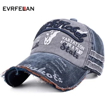 Evrfelan Весенняя хлопковая бейсбольная кепка в стиле ретро для женщин и мужчин, летняя кепка с эффектом потертости, Кепка унисекс в стиле хип-хоп, разноцветные кепки