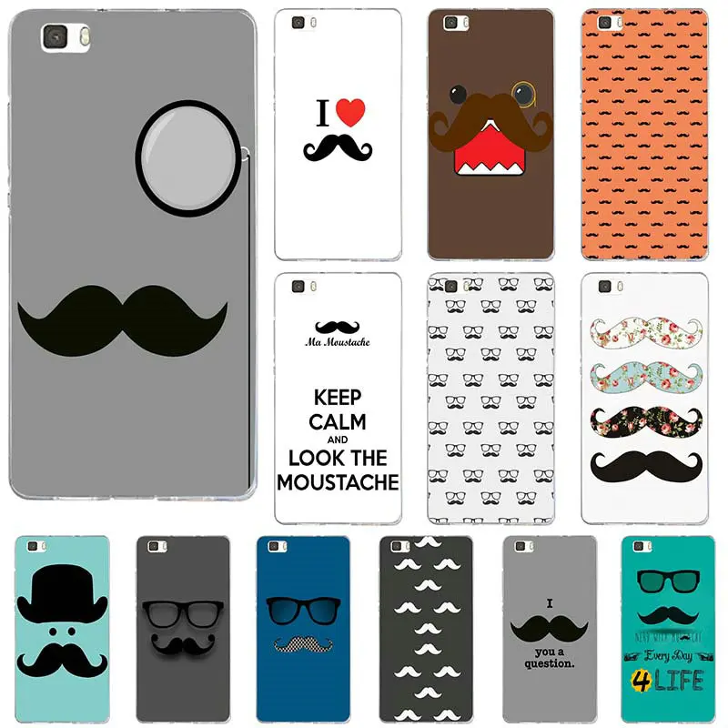 Cute i love Mustache For Huawei P8 P9 P10 P20 Lite Mate 10 Pro Y5 Y6 II Y7 Honor 6X 7X 9 Shell Soft TPU Silicon Phone Case Cover | Мобильные