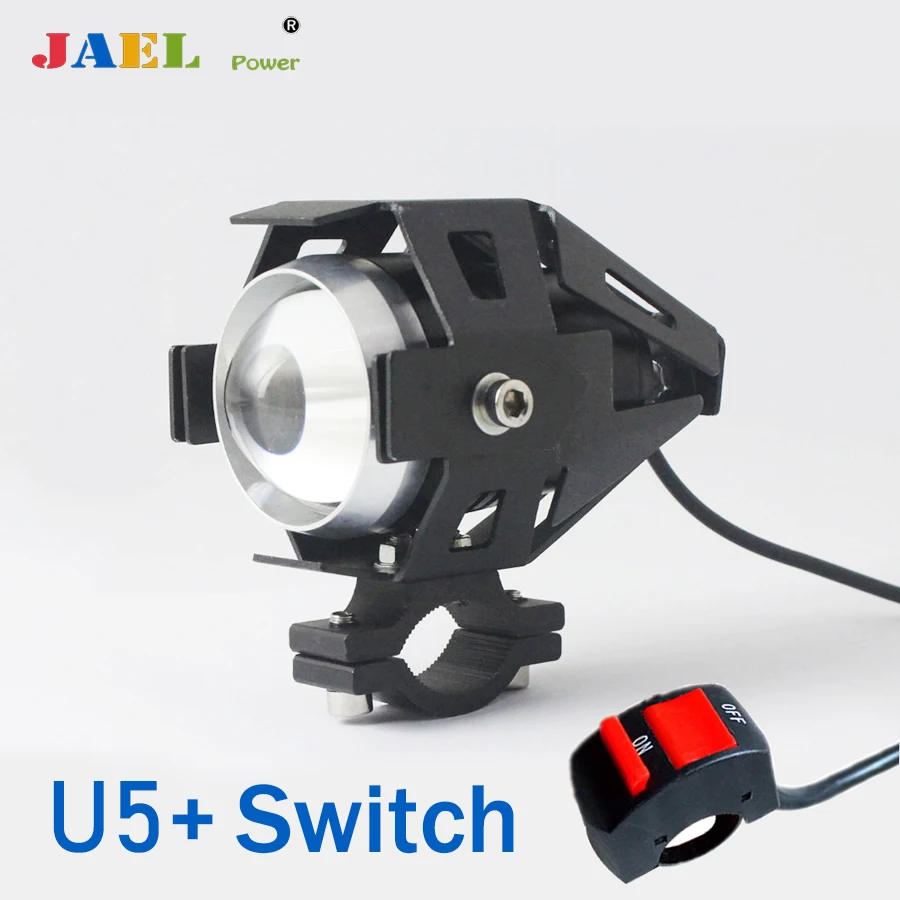 

Motorcycle Headlights U5 LED MOTO Light DRL Motorbike Driving Spotlights Spot Head Light Lamp 12V 125W brightness