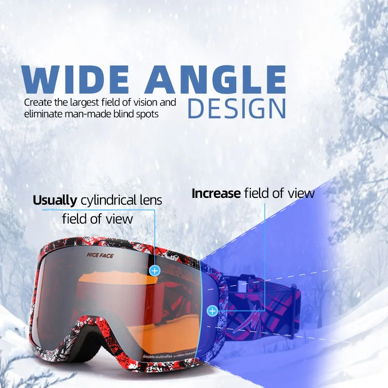Niceface Winter Ski Goggles Anti Fog 
