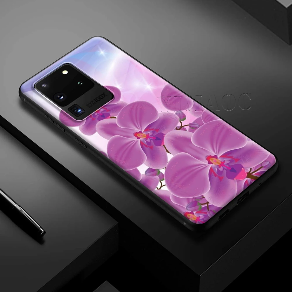 Чехол с цветами орхидеи для Samsung Galaxy A7 A8 A9 A10 A20 A30 A40 A50 A70 S10 S10e J6 Plus S20 Ultra Note 10 Lite A51 A71