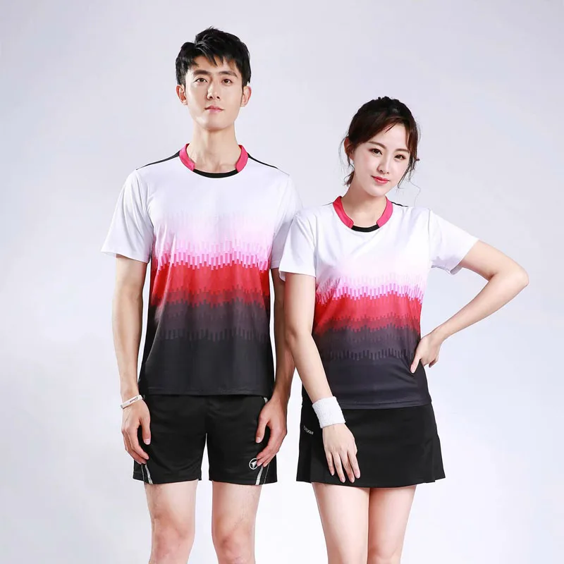 

New Badminton Uniforms For Men And Women V-neck Sports Quick-drying Suits T-shirt Shorts Soldiers Uniforms Tennis Uniforms