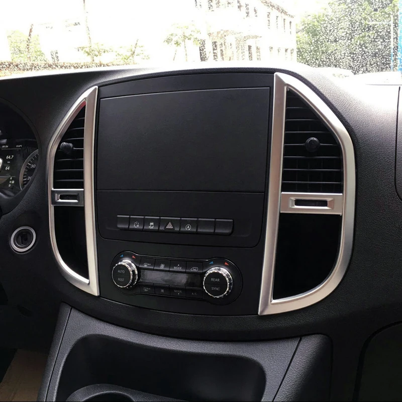 Для Mercedes-Benz Vito W447 Автомобильная внутренняя центральная консоль/задняя крыша A/C вентиляционное отверстие выход Декор обшивка бухты ABS матовая