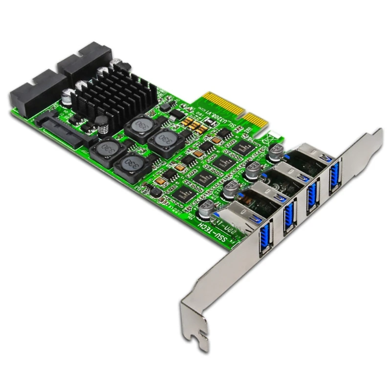 2022 Новая плата расширения PCI-E к USB 3 0 PCI Express независимое управление питанием Sata |