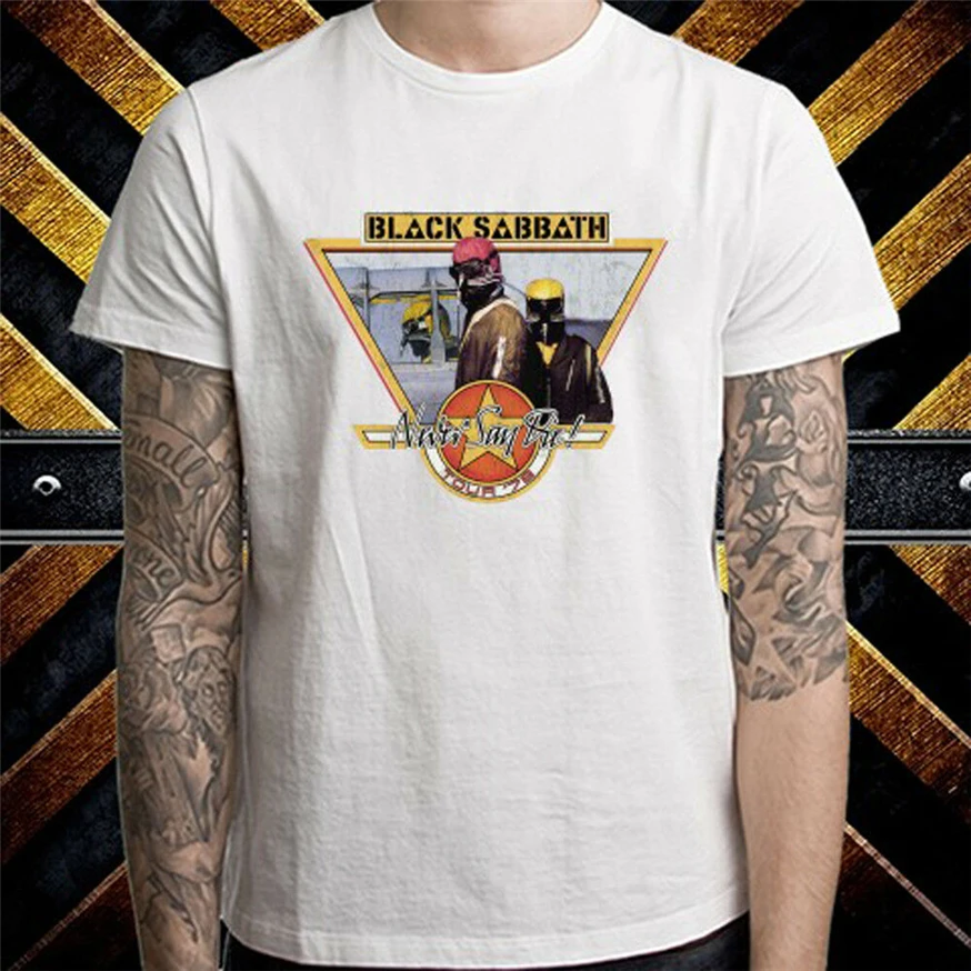 Black Sabbath Never Say Die Tour 78 Men'S White T-Shirt Size S M L Xl 2Xl 3Xl Trendy Streetwear Tee Shirt | Мужская одежда