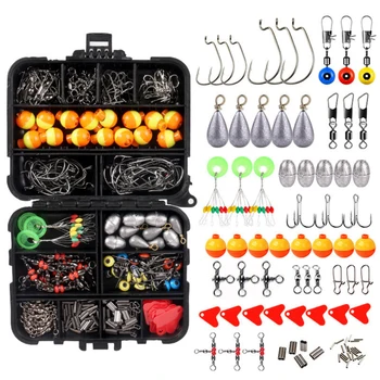 

264/252/254 PCS Fish Hook Bait Parts Kit Portable Sea Lake Fishing Tackle Box Set Fishing Hook Line Equipment Fishing Accessorie