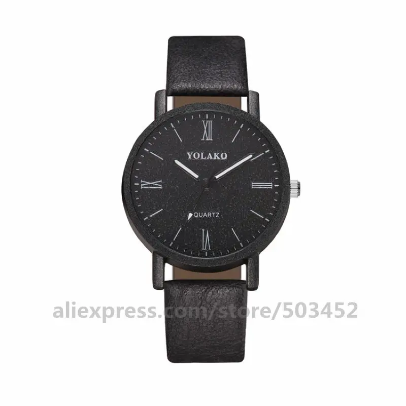 black 100 шт./лот,, модные Романтические часы с кожаным ремешком, Reloj De Mujer - Цвет: black