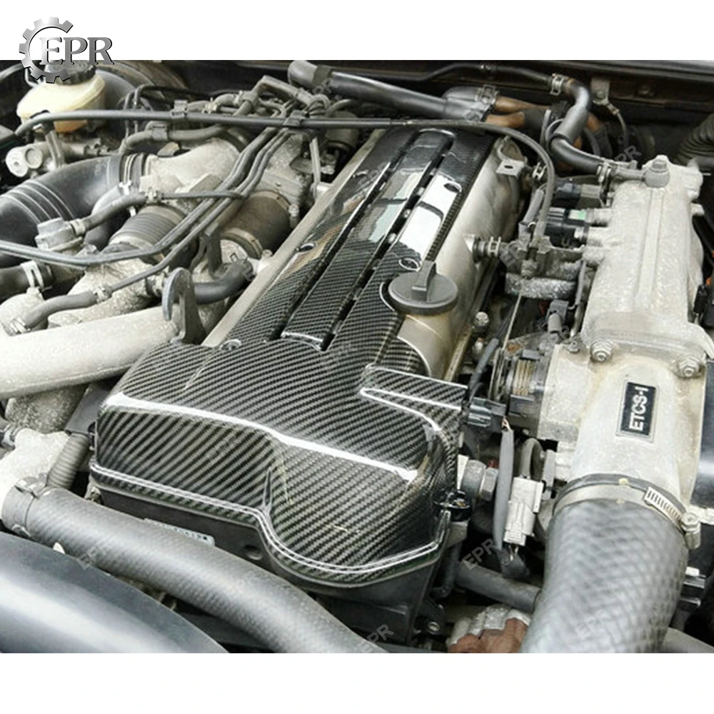 

For Toyota Supra 1993-1998 MK4 JZA80 2JZ VVTI Carbon Fiber Engine Cover Body Kit Tuning Trim For Supra Racing Part