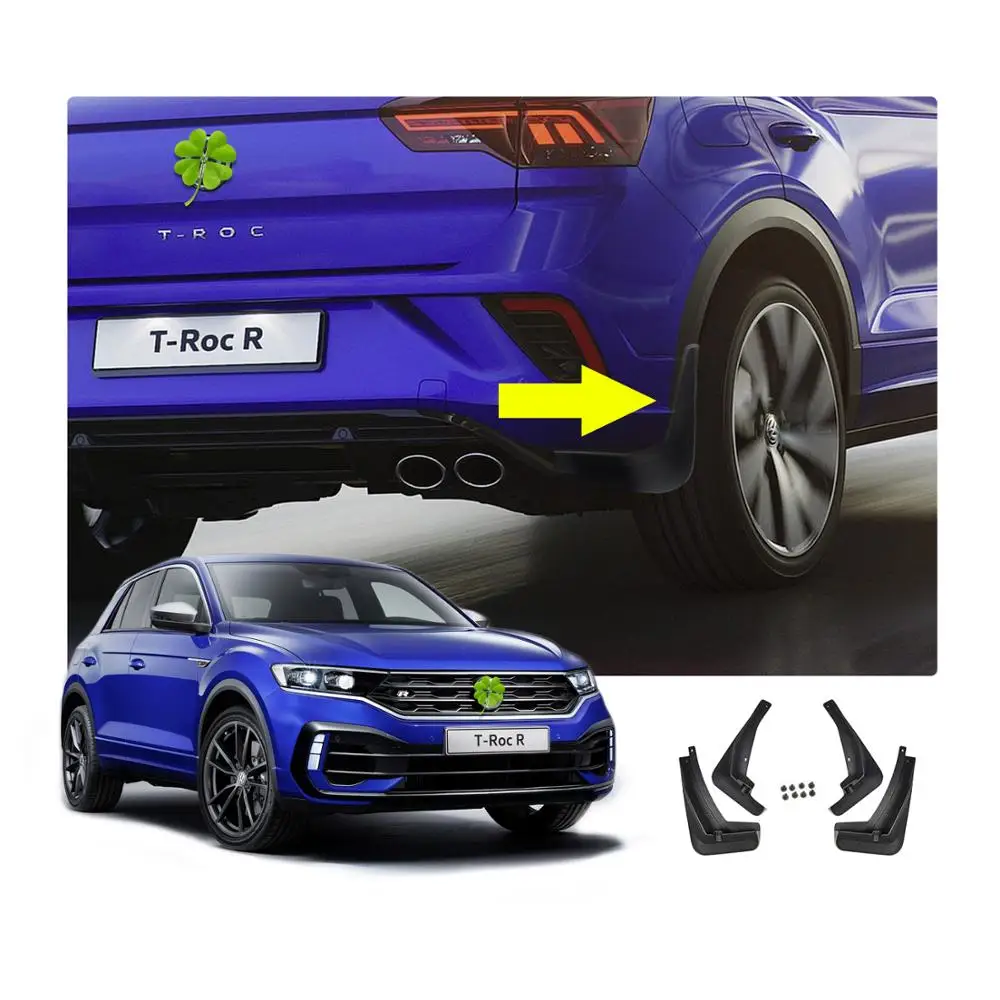 

LFOTPP Car Mud Flaps Fenders For Volkswagen T-ROC 2018 2019,Car Wheel Front Rear Mudguard Splash Protective Guards Baffle