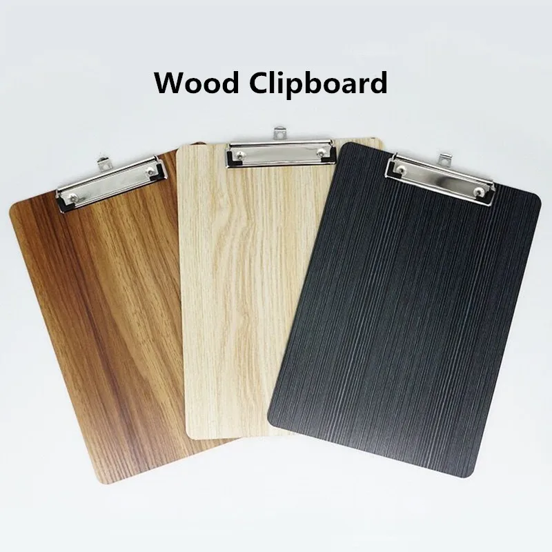 A4 Wood Clipboard Letter Size  Menu Paper Clip Board Writing Board For Restaurant Cafe Menu or Receipt