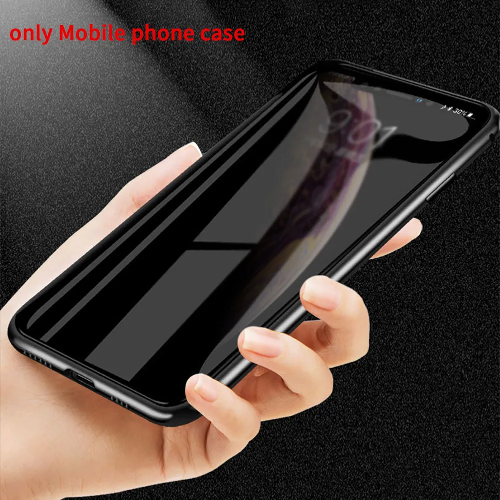 

Protective Phone Case Magnetic Portable Full Cover Double Side Glass Fitted Anti Peeping Easy Install For Iphone X Xs XsMAX
