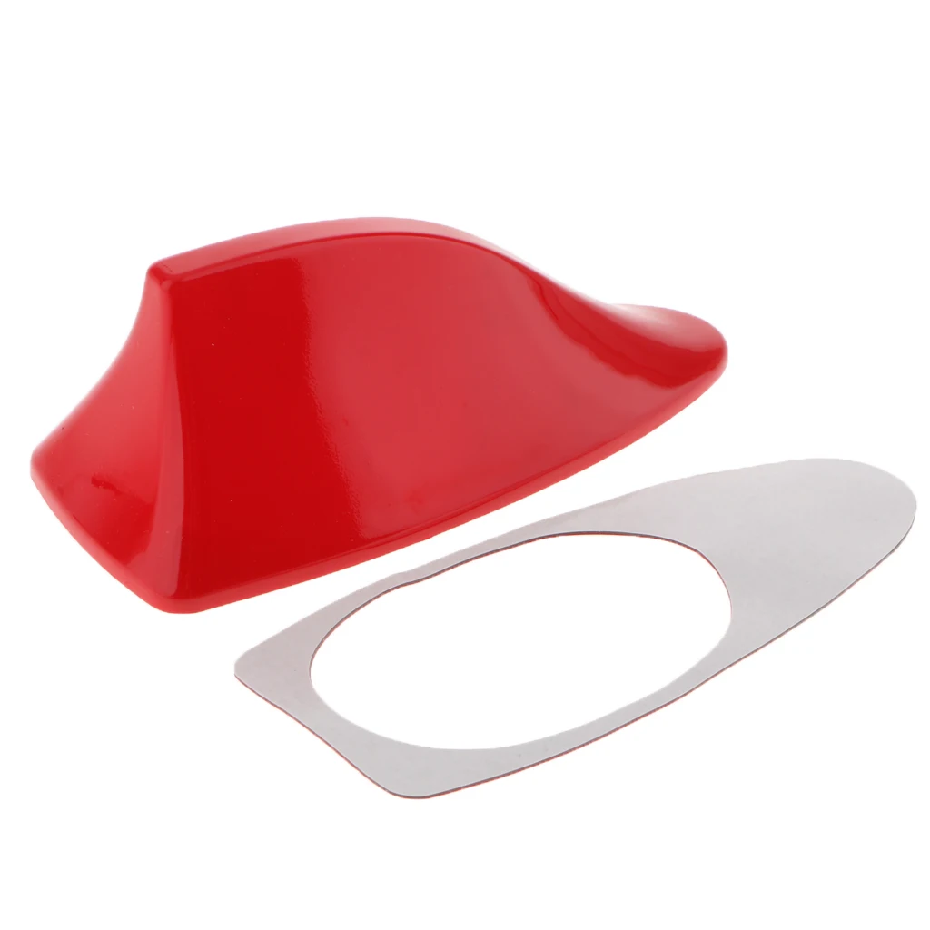 1 Piece Glossy Car Antenna Shark Fin Aerial Radio Signal Universal for Auto SUV Truck Van with 1 Piece Double-sided tape