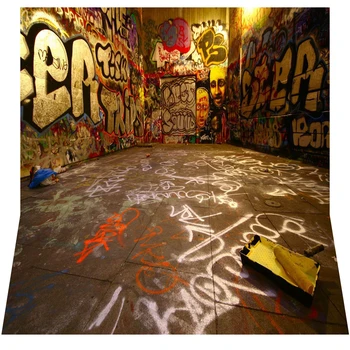 

Acejoker Hip Hop Backdrop for Photography Graffiti Brick Wall 80S 90S Party Art Portrait background Photo Studio Party Decor