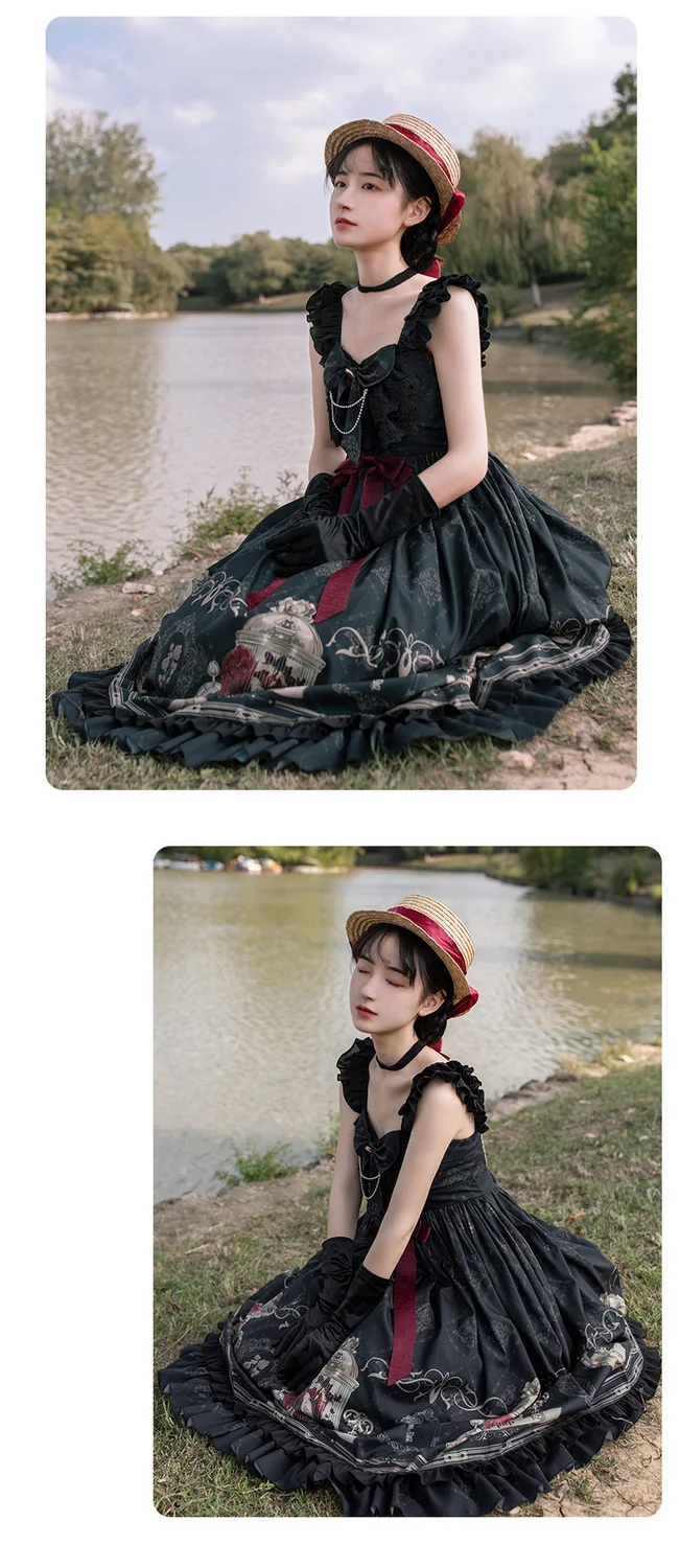 LISM Lolita Jsk Dress And Rose Gothic Style Dark Vintage Victorian Princess Party Sleeveless -Zentai shop online H0c449f98d3df4106892e601c894fc441E.jpg