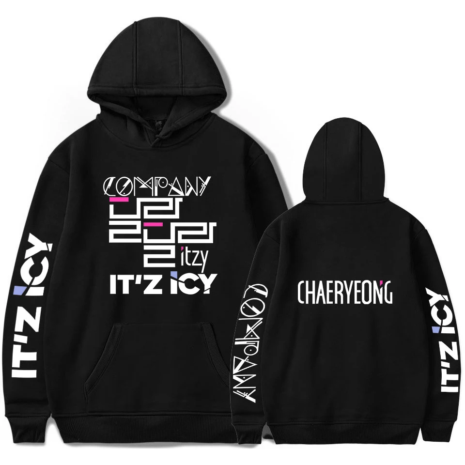 ITZY пуловер с принтом Kpop Толстовка для мужчин и женщин зимняя Модная Повседневная