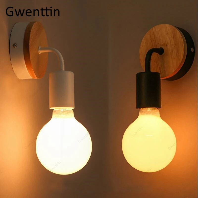 

Simple Iron Wall Lamp Nordic Wall Sconces for Bedroom Bedside Bed LED Mirror Light Fixtures Loft Industrial Home Decor Luminaire