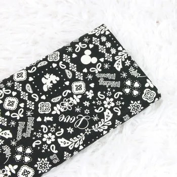 

half meter plain national wind cartoon print fabric for handmade DIY bag garment cloth 100% cotton CR-363