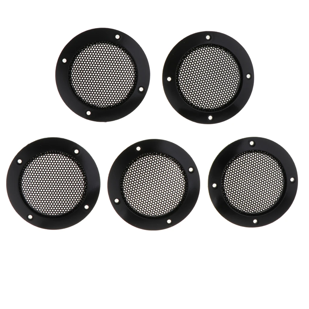 5 Pack 5 Inch Car Audio Speaker Metal Black Grill Cover Guard Protector Grille Universal