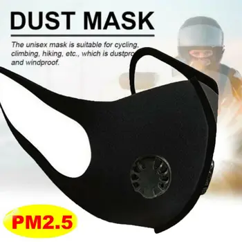 

Unisex Cotton Washable Respiratory Protection Mouth Guard Activated Carbon Filter Reusable Dust Masks