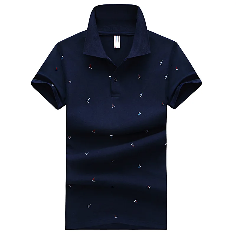 Dark Blue SJ15 Мужская летняя рубашка поло с принтом оленя, короткий рукав, облегающая, модная уличная одежда, топы, мужские рубашки, Спортивные Повседневные рубашки для гольфа - Цвет: Dark Blue SJ15