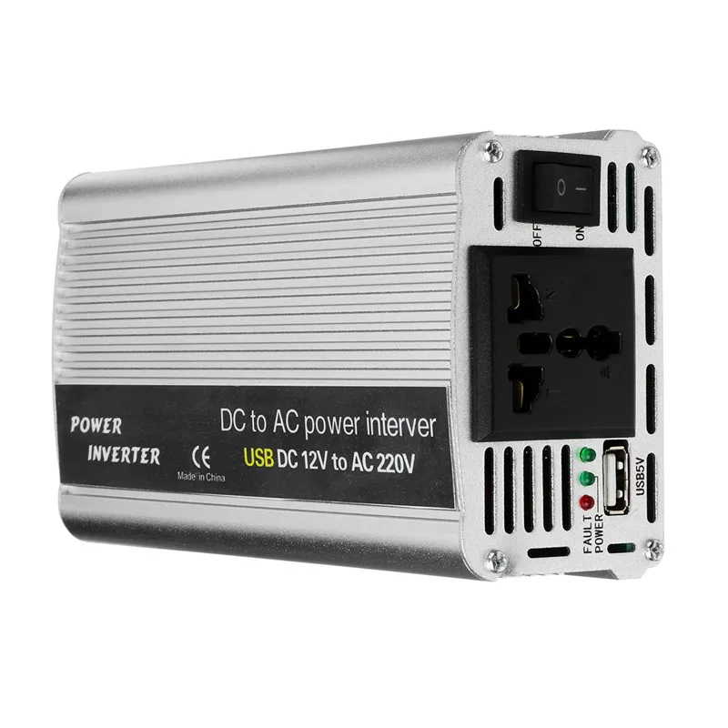 Solar Inverter 1200W Peak Voltage Transformer Converter DC 12V To AC 220V Car Inverter For Solar Inverter Home Appliances