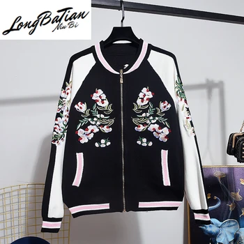 

2020 Spring Autumn Women Set Embroidery Flower Knitted Cardigan Long Pencil Pants Two Piece Outfits Female Loose Casual Knit 2pc