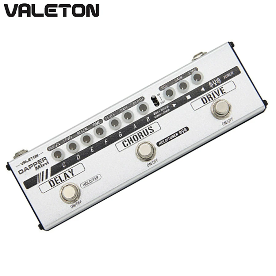 

Valeton Dapper Mini Multi-effect Pedal with Overdrive Distortion Tuner Chorus Delay with Tap Tempo for Electric Guitar MES-1