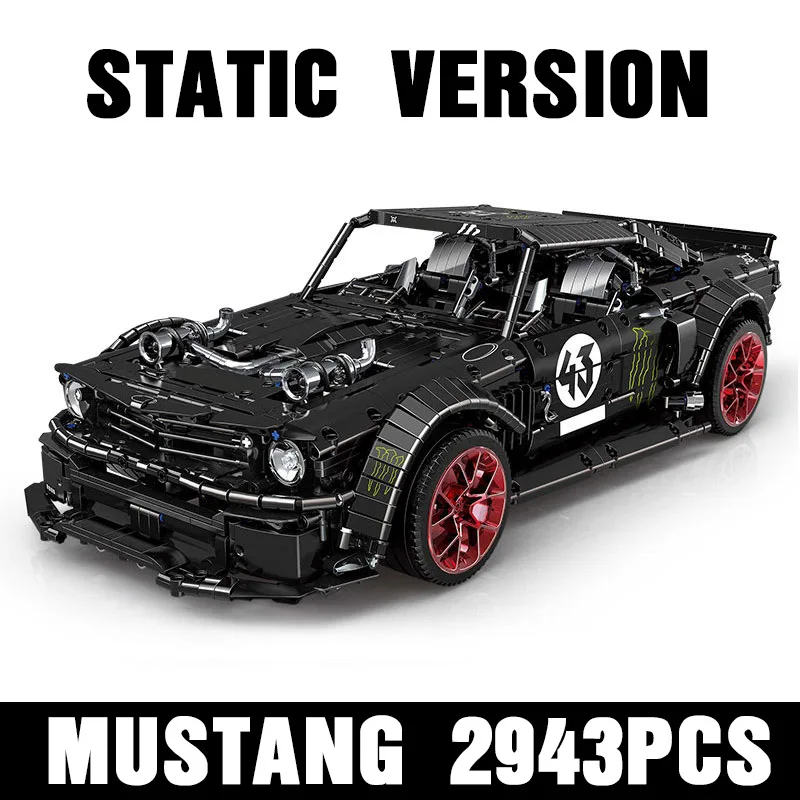 No Motor Function Модель 20102 года: Игрушечная машина, совместимая с MOC-16915 Mustang Hoonicorn, с функцией двигателя, Детская модель автомобиля, игрушечные строительные блоки - Цвет: No Motor Function