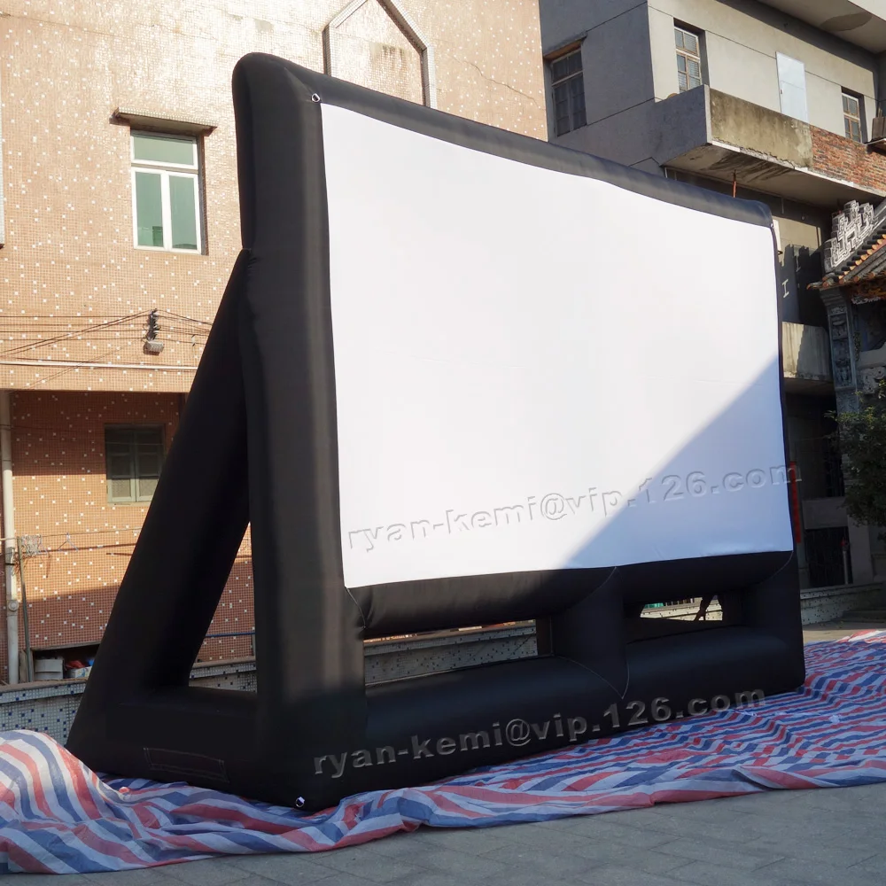 6mWx4. 7mH 20ft надувной киноэкран Портативный надувная пленка экран большой профессиональный открытый воздушный кинотеатр проекционный экран