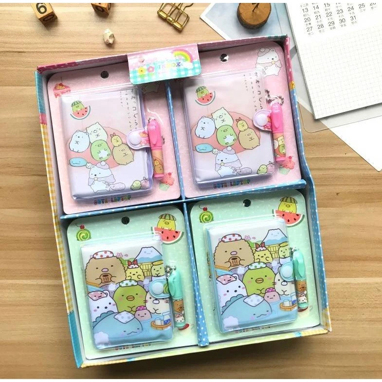 San-X engomada SUMIKKO GURASHI A6 lindo cuaderno animal Kawaii dibujos animados de bloc de notas de tapa dura memo tiempo organizador amigo niños papelería regalo