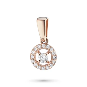 

Pendant in red gold with diamonds