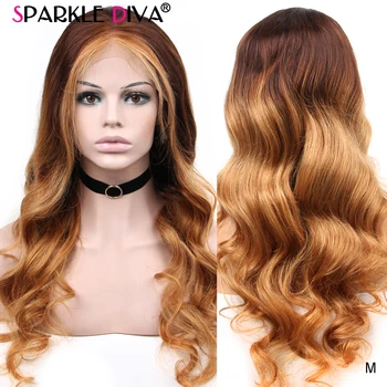 

Ombre Blonde Lace Front Human Hair Wigs Pre Plucked Body Wave Lace Front Wig Medium Rito 150% Peruvian Wig 13*4 Remy Lace Wigs