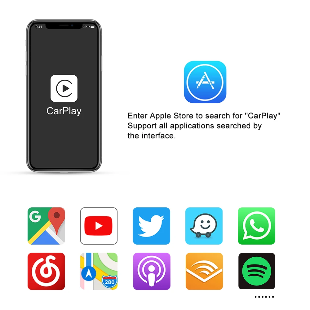 Carlinkit Decoder 2.0 For AUDI A4 A5 S4 S5 Q5 Q7 A4L Q5L 3G MMI For Apple CarPlay and Android Auto Multimedia Wired Wireless Kit