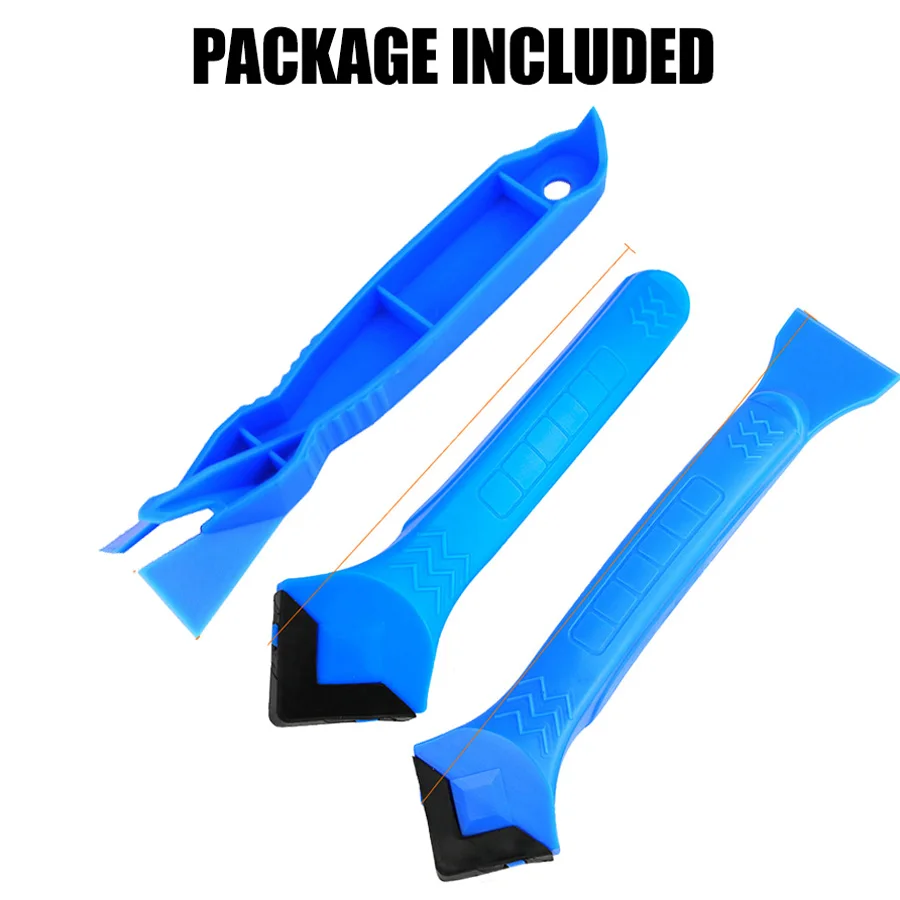  3Pcs Door Silicone Sealant Scraper Right angle Caulk Tool Kit Spatula for Window Caulking Finishing