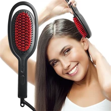 Kemei Электрический быстрый выпрямитель для волос, расческа для распутывания ионов, бигуди для волос, турмалин, керамический Массажер для укладки, инструмент F30