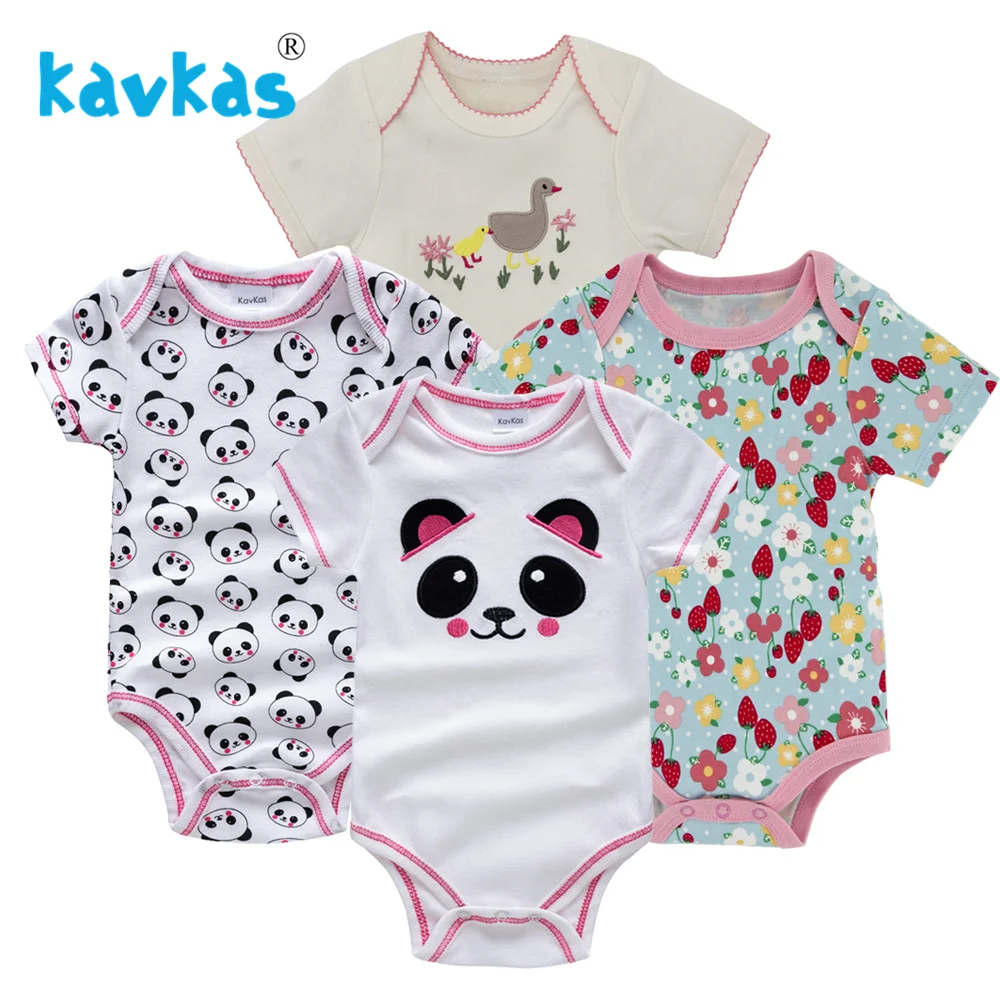 Kavkas/Боди для малышей из 4 предметов; боди с принтом с героями мультфильмов; комплекты одежды для маленьких мальчиков и девочек; Одежда для новорожденных; комбинезон - Цвет: HY21662168