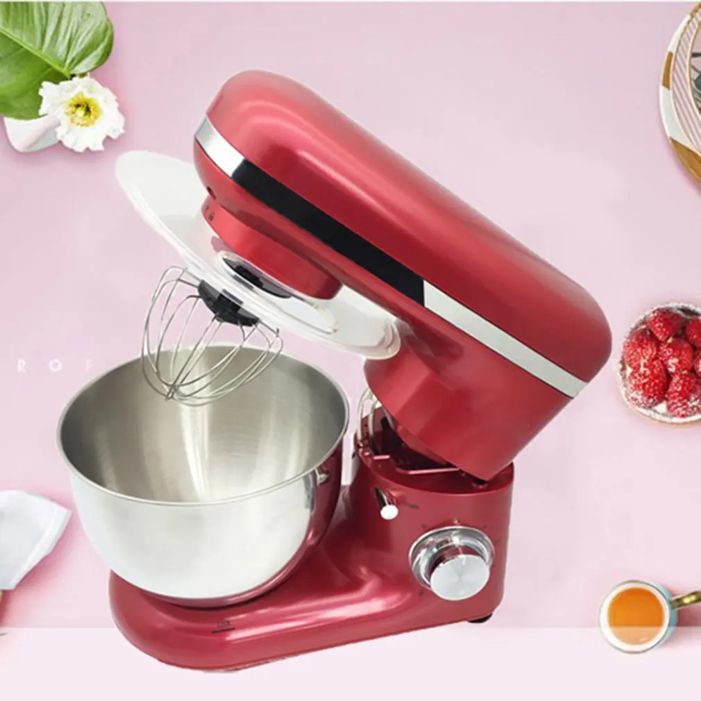 1500W 4L Stainless Steel Bowl 6-speed Kitchen Food Stand Mixer Cream Egg Whisk Blender Cake Dough Bread Mixer Maker Machine