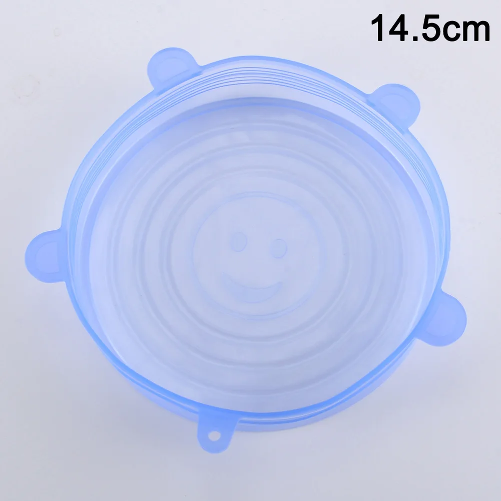 Reusable Silicone Food Lid Bowl Covers Wrap Food Fresh-keeping Stretchable Household Kitchen Kit GHS99 - Цвет: 14.5cm