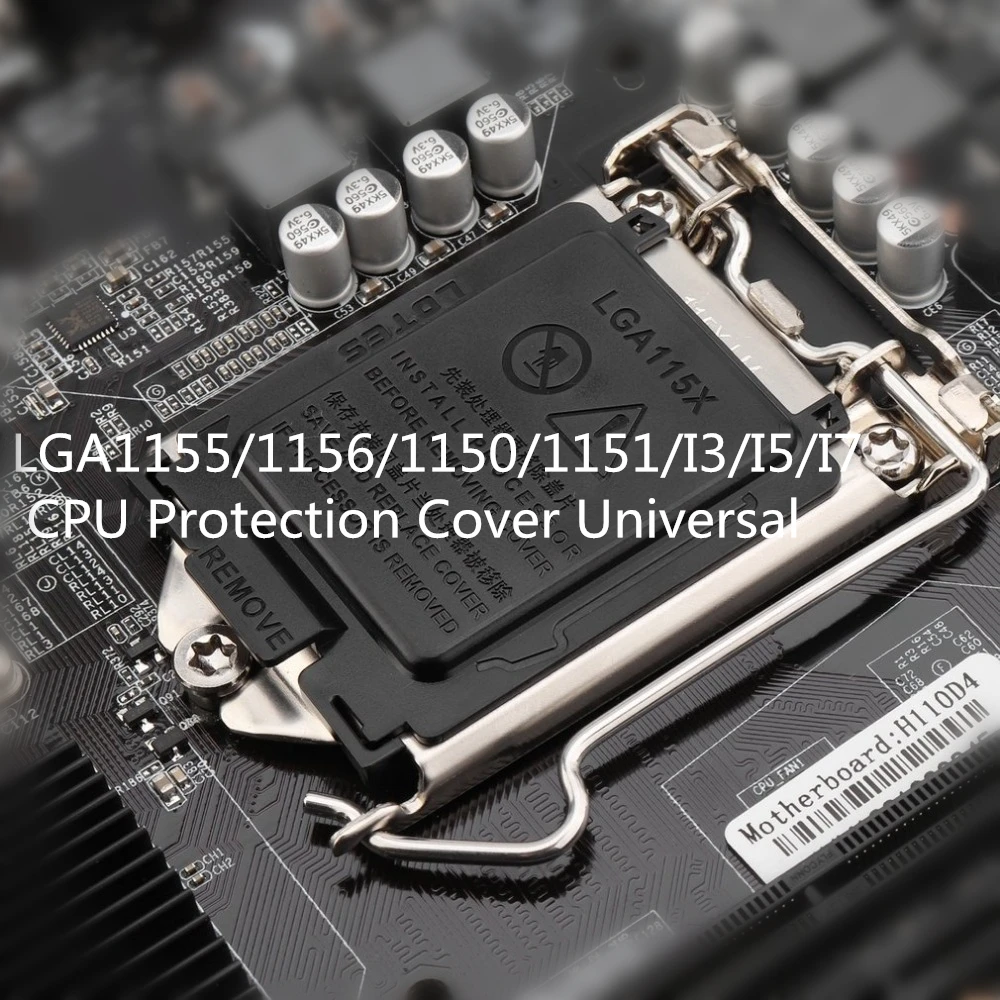 Placa Mãe Universal 100 p para Cpu Capa Preta de Proteção de Cpu com Pino de Proteção para Lga1155 1156 1150 1151 i3 i5 i7