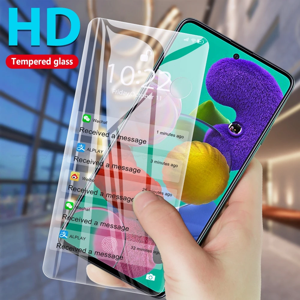 

For Samsung A50 A70 A30 A20 A10 A51 Tempered Protective Glass For Samsung Galaxy A70 A71 A80 A90 A60 A40 Screen Protector Film