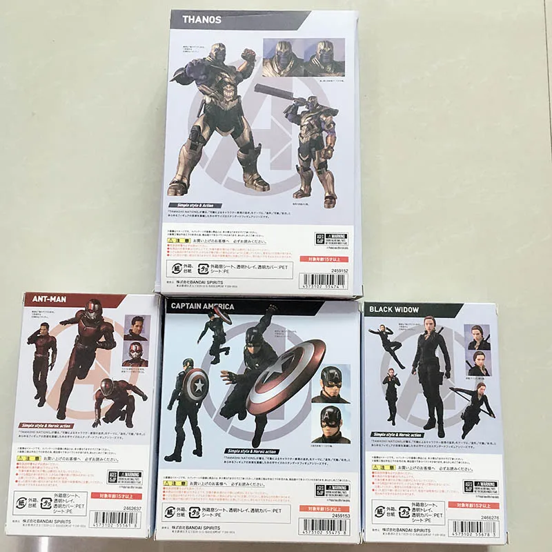 Marvel Avengers 4 эндигра SHF Капитан Америка танос черная Widow Ant ManPVC фигурка модель игрушка; подарок