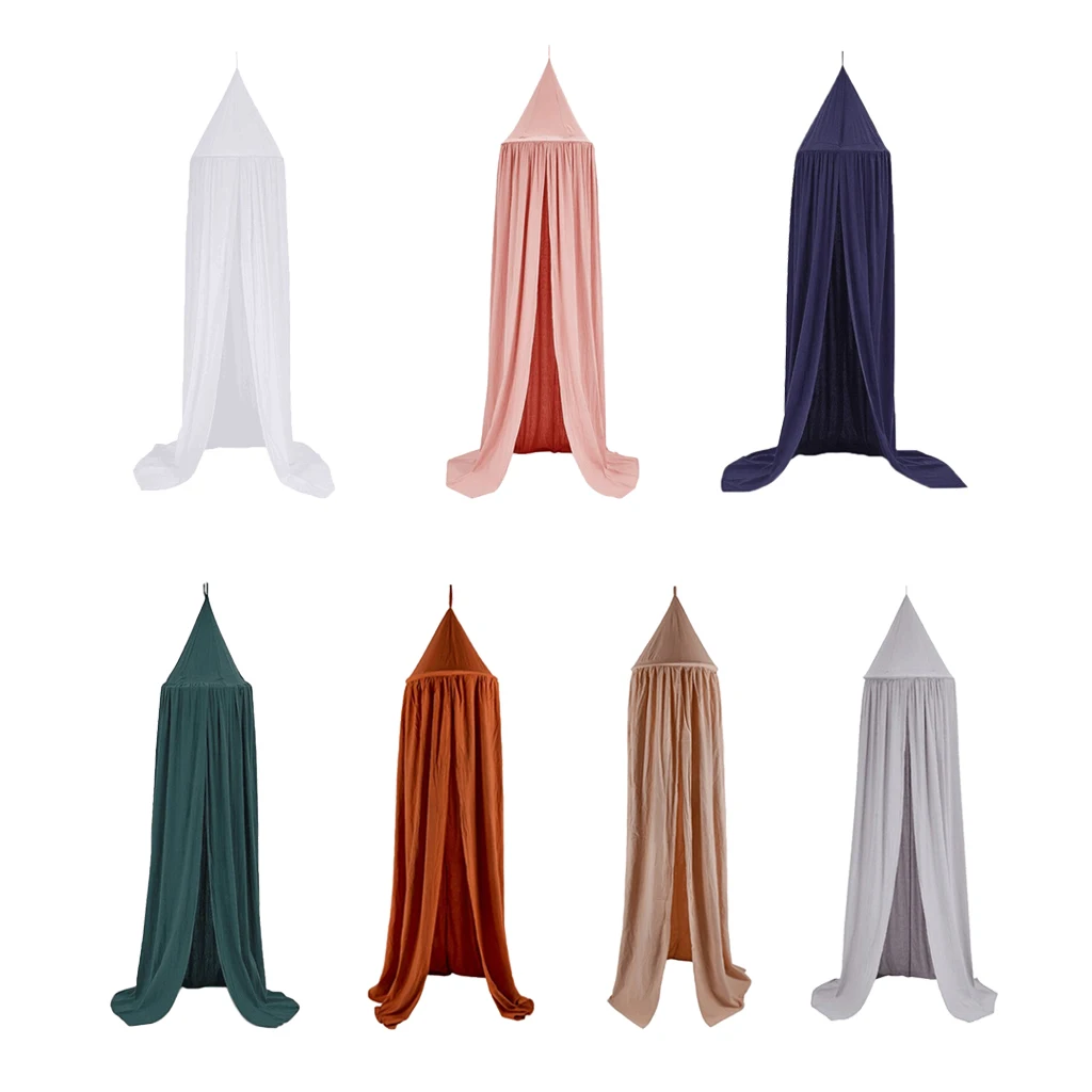 Mosquito Net Canopy Cotton Round Dome Kids Baby Princess Bed Canopy Tent for Decoration Indoor Game House