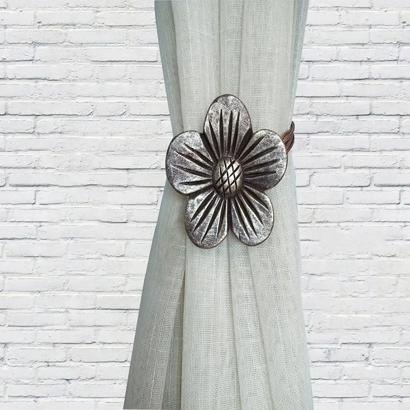 1 шт. винтажная Магнитная занавеска Tieback смоляная Цветочная занавеска Drapery Holdback оконная занавеска декоративная пряжка Держатель