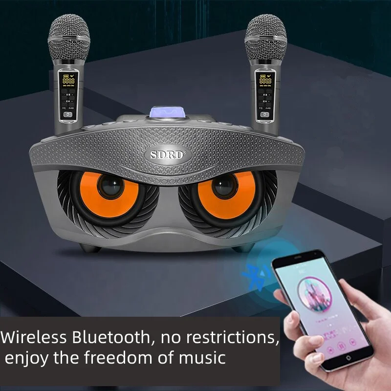 Cassa Karaoke Bluetooth Portatile Con 2 Microfoni Senza Fili - DSP, USB-C, Radio FM, Per Registrazione E Live Streaming - Foto 3