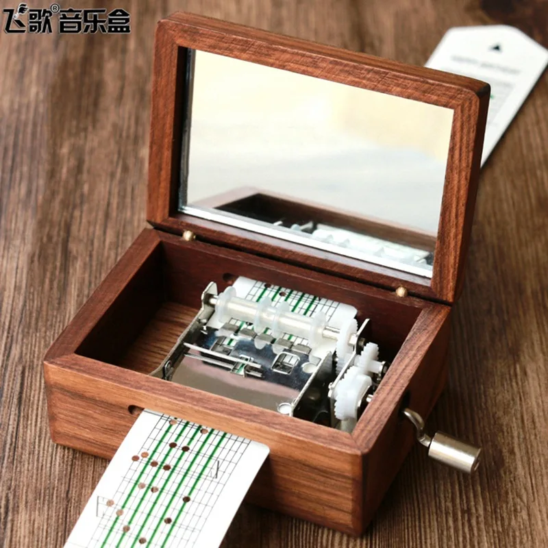 DIY 30-Note Music Box Set Hand-Cranked Programmable Mechanical Music Box 30  Notes Music Box Gift & Blank Paper Tape Hole Puncher - AliExpress