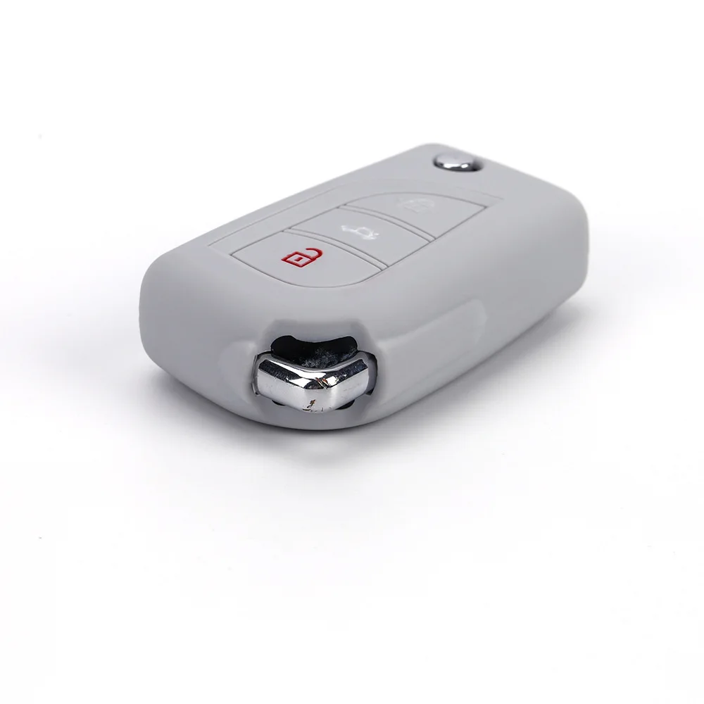 Подходит для Toyota складной 3 ключа силиконовый чехол для ключа мягкий Silcone ключ сумка автомобиль Toyota пульт дистанционного управления защитная сумка