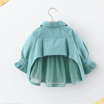 

Baby Girls Coat Winter Spring Baby Girls Princess Jacket tops bat sleeve Turn-down collar toddler Outerwear for girl clothing