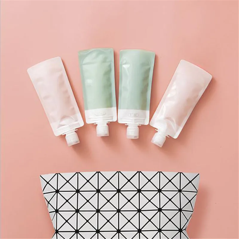 2pcs 90ML Portable Lotion Packing Bag Bottle Hand Sanitizer Bags Travel Cosmetic Organizer Soft Storage Shampoo Skin Milk | Красота и
