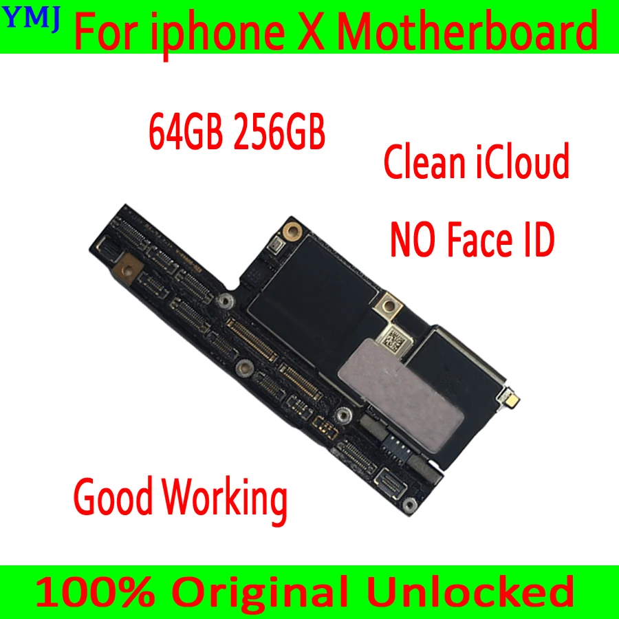 Материнская плата для iphone x 64 ГБ 256 без Face ID 100% оригинал разблокированная X